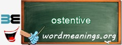 WordMeaning blackboard for ostentive
